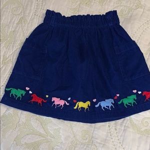 HANNAH Anderson size 110 corduroy horse skirt